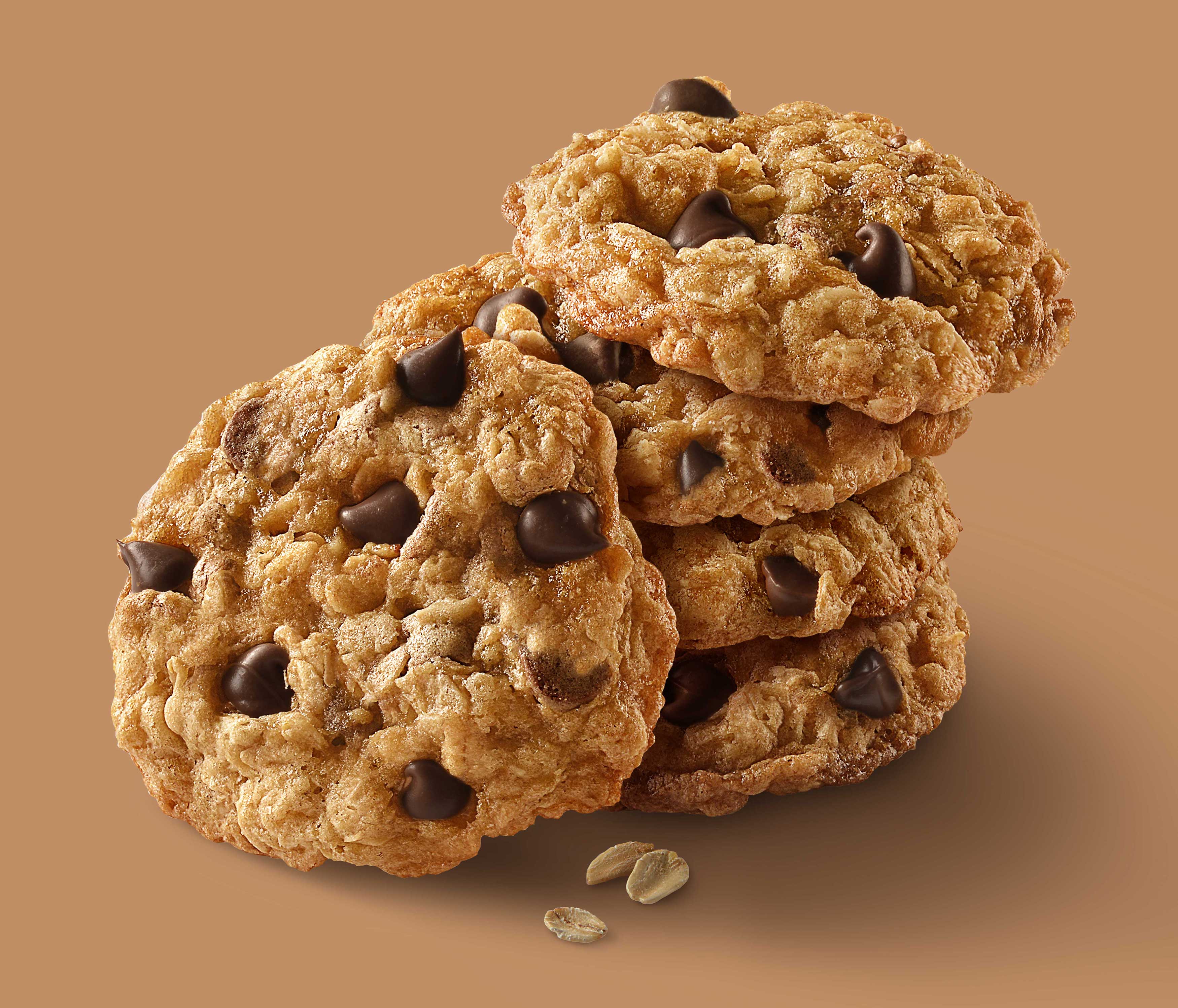 mike wepplo photoreal photography stack of oatmeal chocolate chip cookies