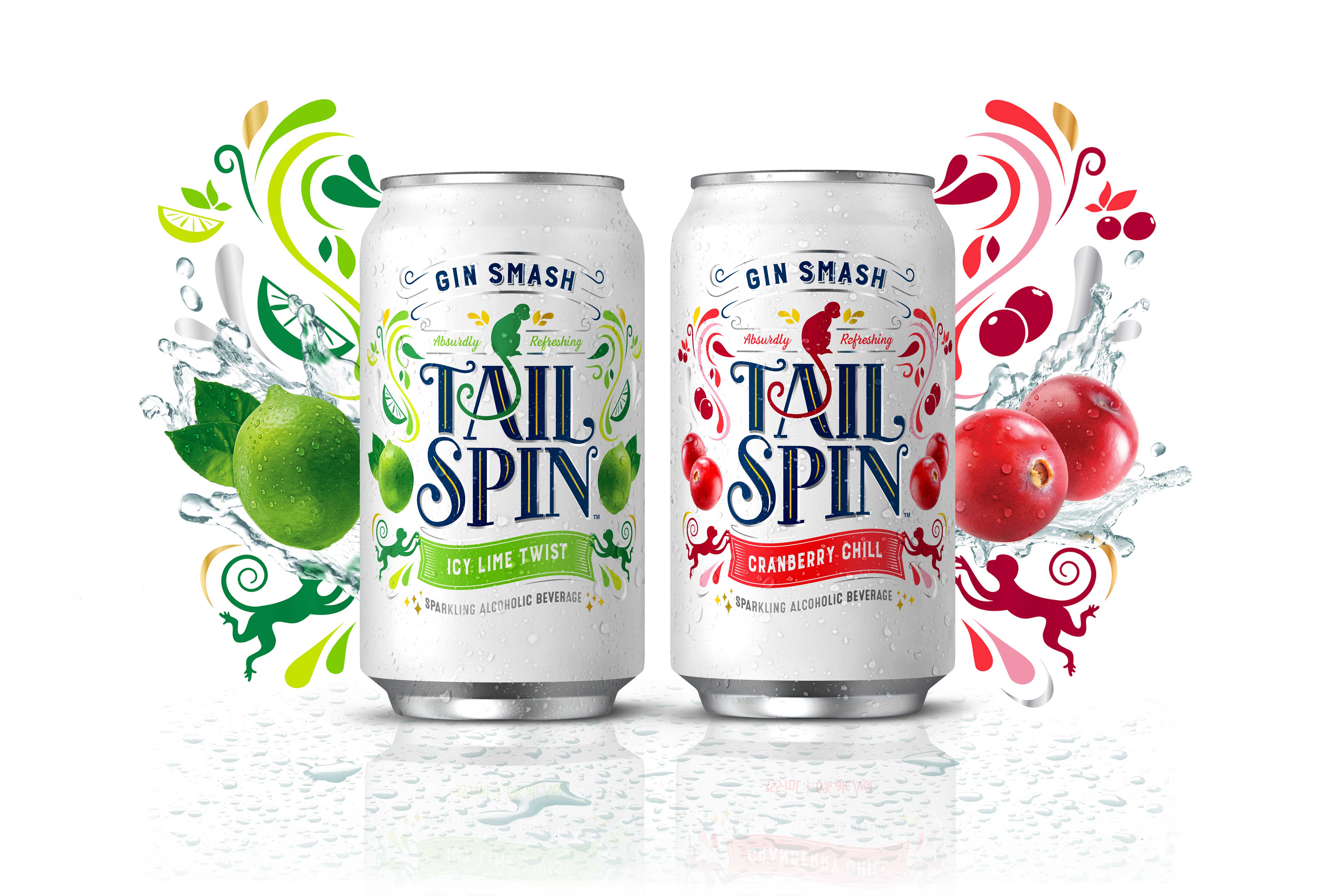 mike wepplo photoreal photography  tail spin can renderings with lime and cranberries