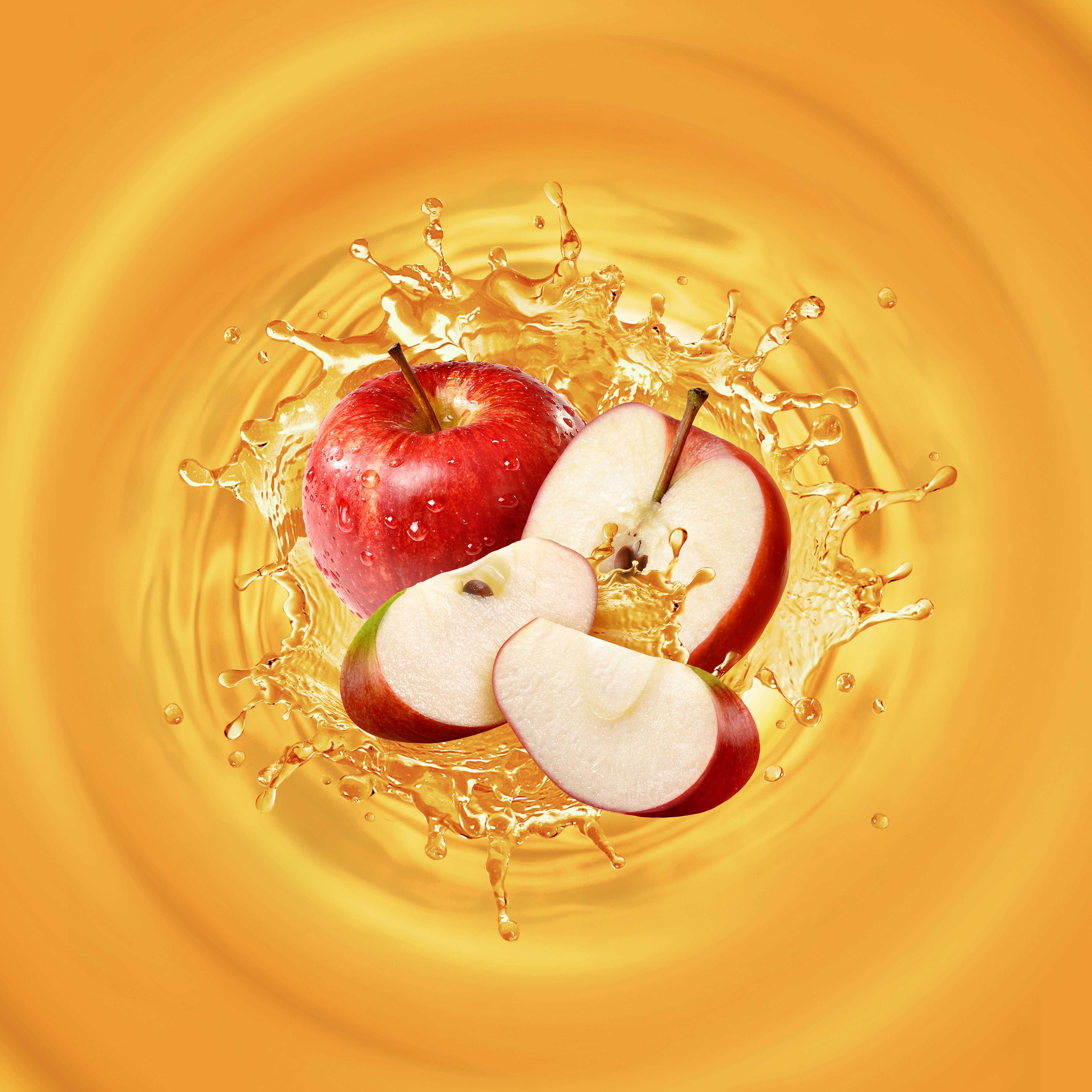 mike wepplo photoreal photography apple juice splash