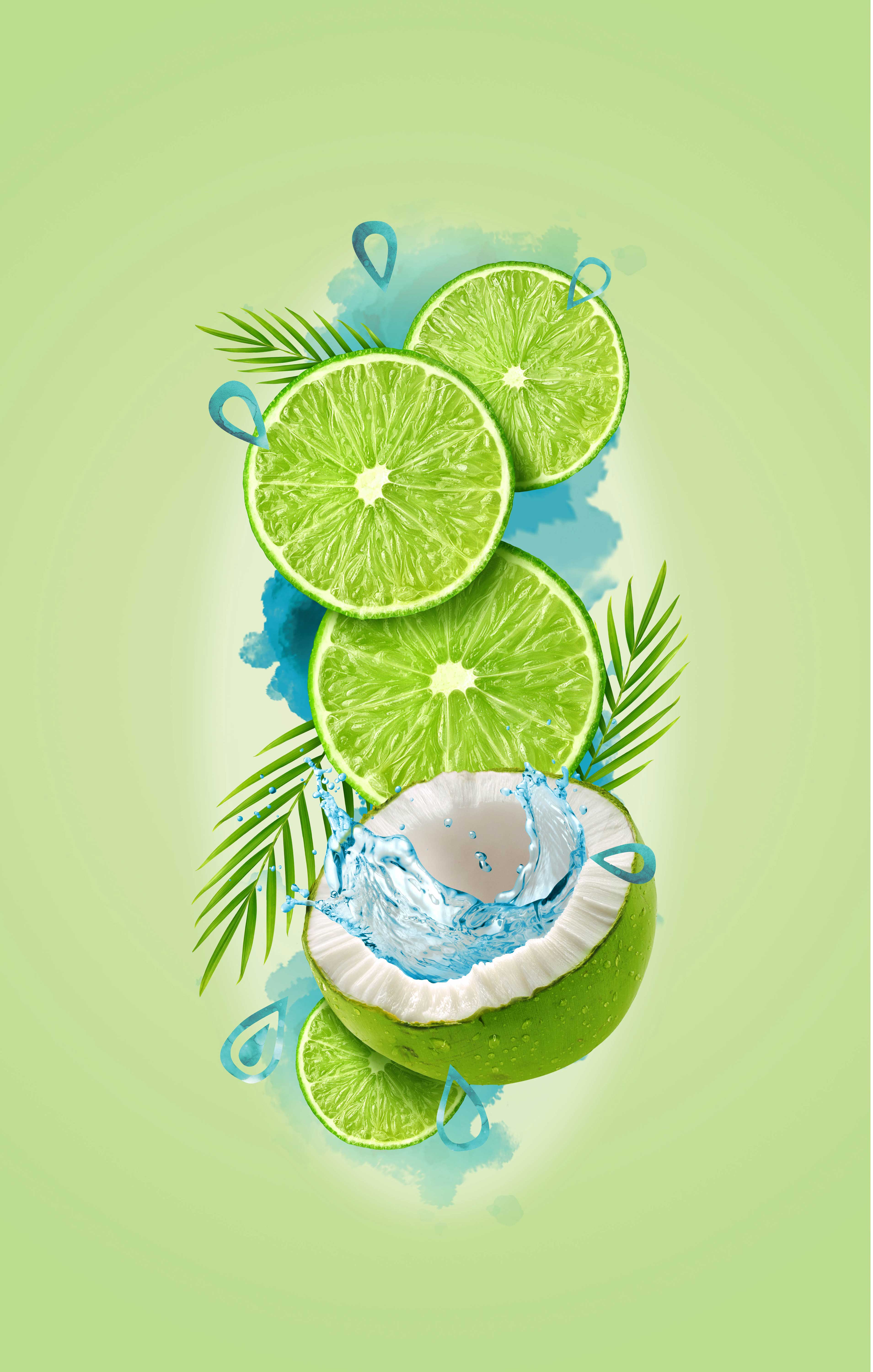mike wepplo photoreal photography fresh lime coconut water
