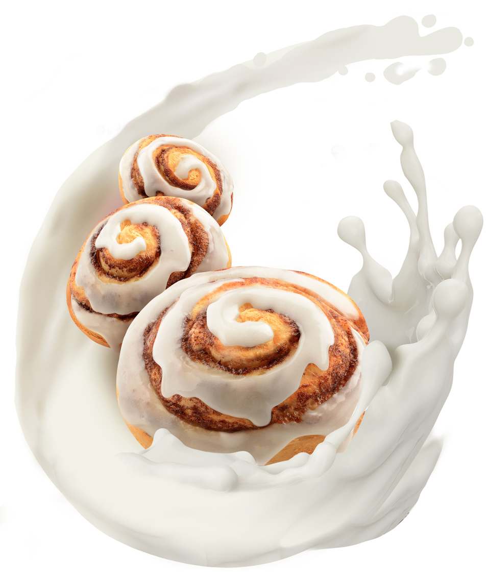 mike wepplo photoreal photography dial soap seasonal cinnamon rolls with milk splash