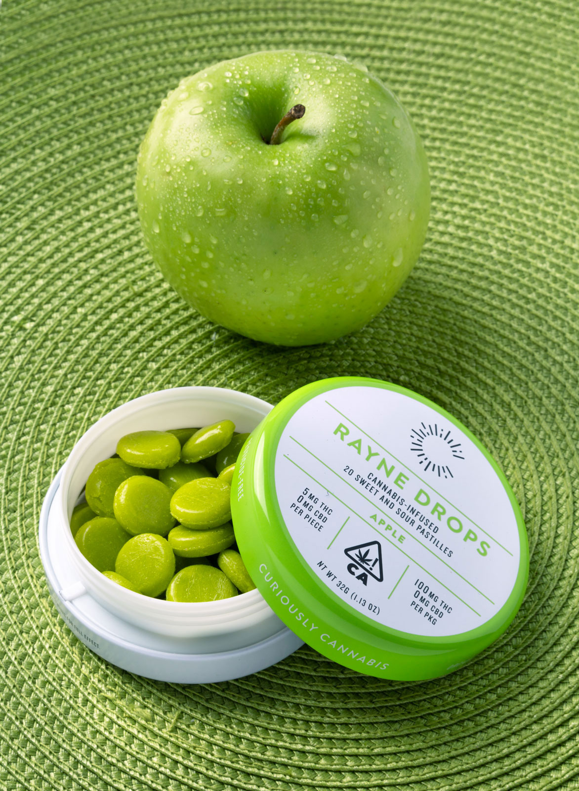 mike wepplo cannabis photography Rayne Drops green apple flavor
