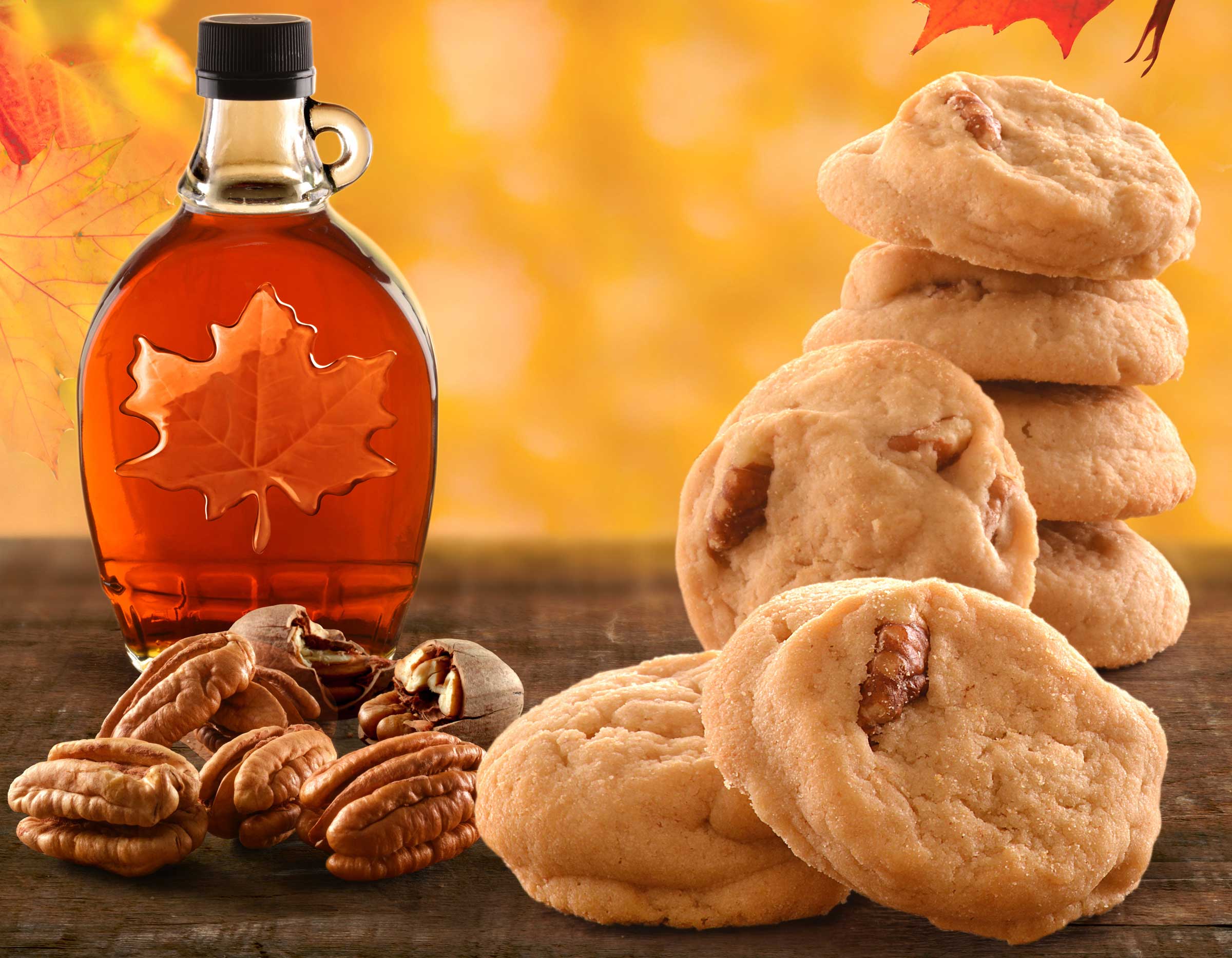 mike wepplo photoreal photography maple syrup and cookies