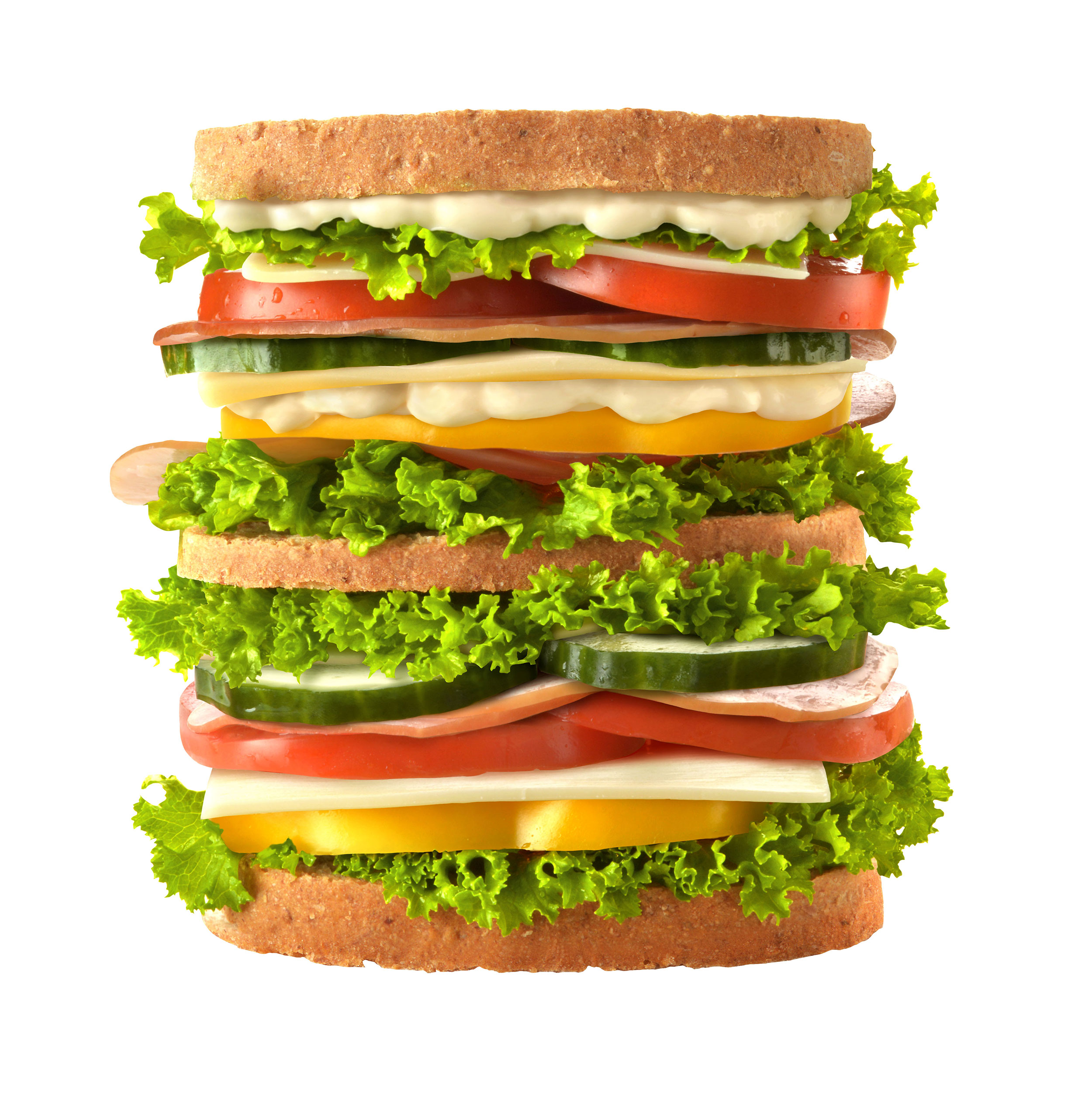 mike wepplo photoreal photography triple decker sandwich